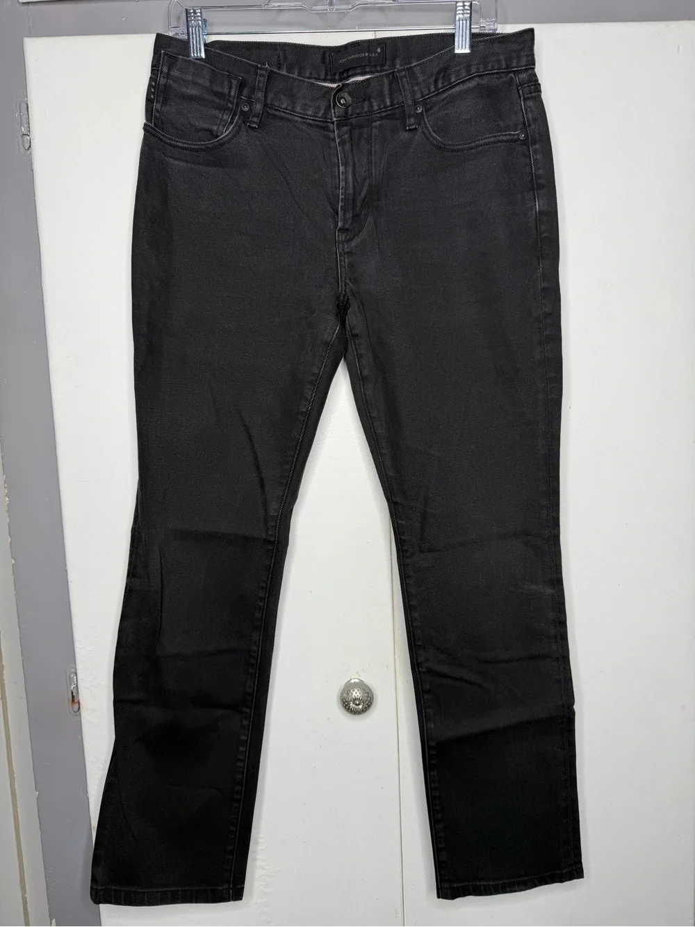 John Varvatos Jeans Men 32x28 Black Bowery Slim Fit 5-Pocket